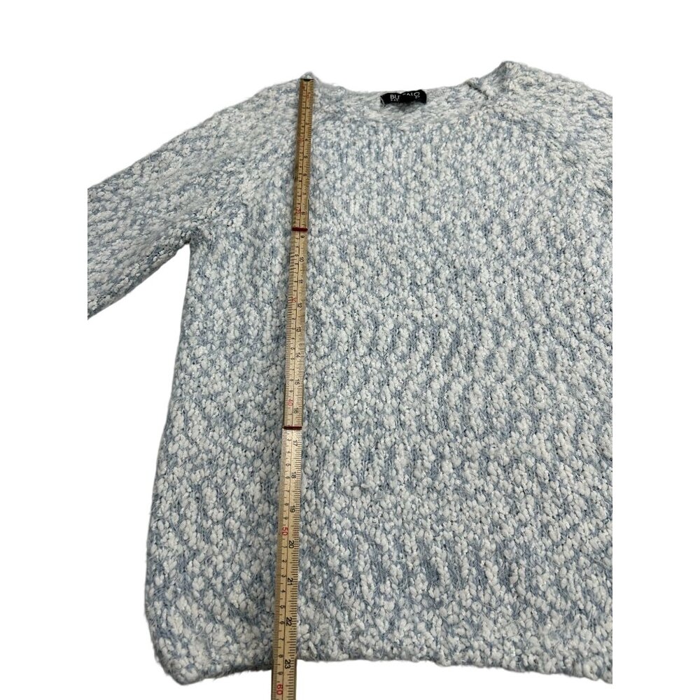 Buffalo David Bitton Womens Textured Knit Sweater M Light Blue & White - Picture 5 of 11